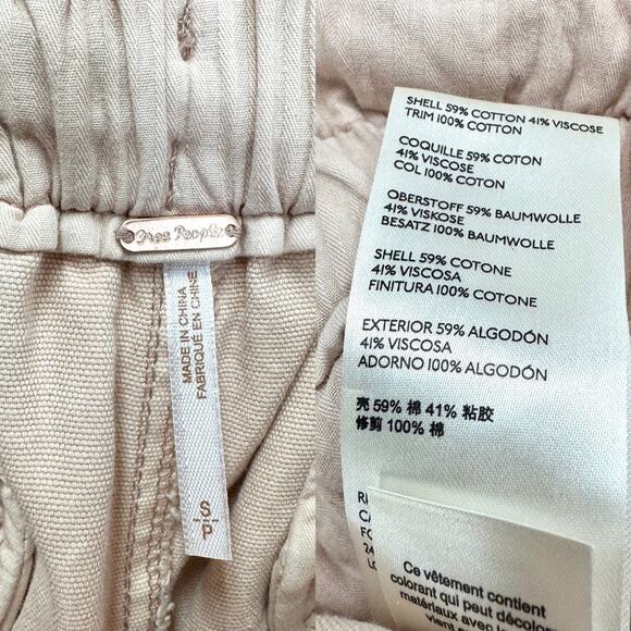 Free People Margate in Misty Rose pleated paperbag trouser Small - Picture 11 of 13